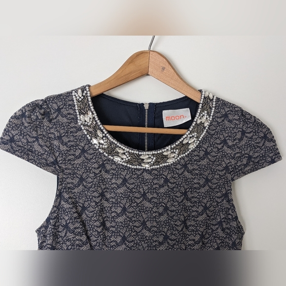 ShopRuche Lace Dress with Beaded Collar - Picture 2 of 6